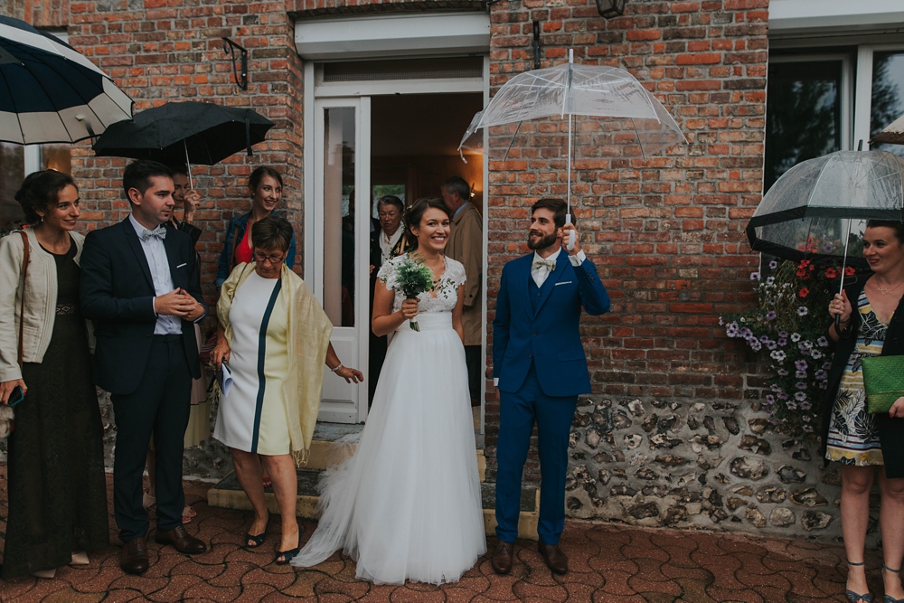 Mariage sous la pluie en Normandie - Rain Wedding in Normandy France