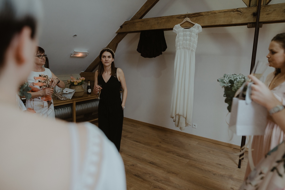 Mariage Domaine de Soignolles en Normandie Robe Laure de Sagazan