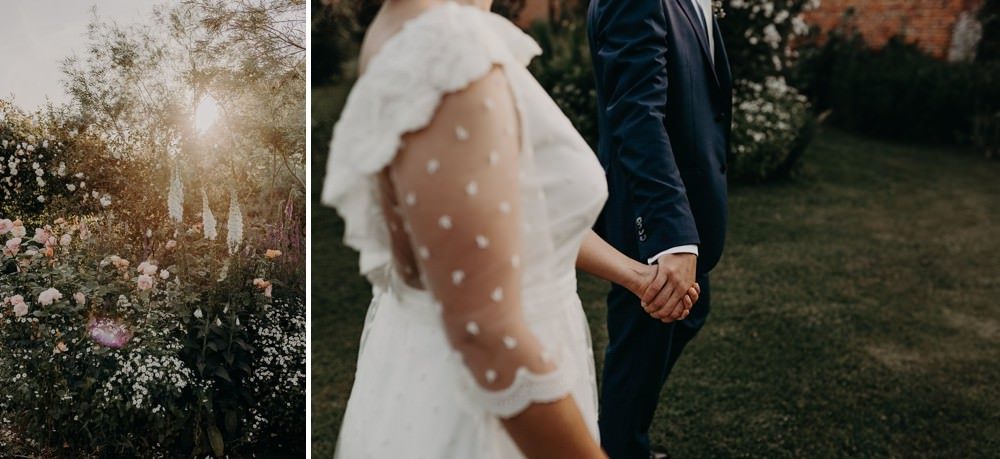 Mariage franco-hollandais folk et nature avec une robe Lorafolk en Normandie près de la mer