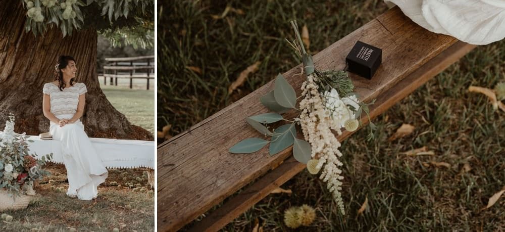 Un mariage laique dans le Calvados - Mariage sous tente nomade et décoration vintage - Les jolies alliances de Paulette à bicyclette