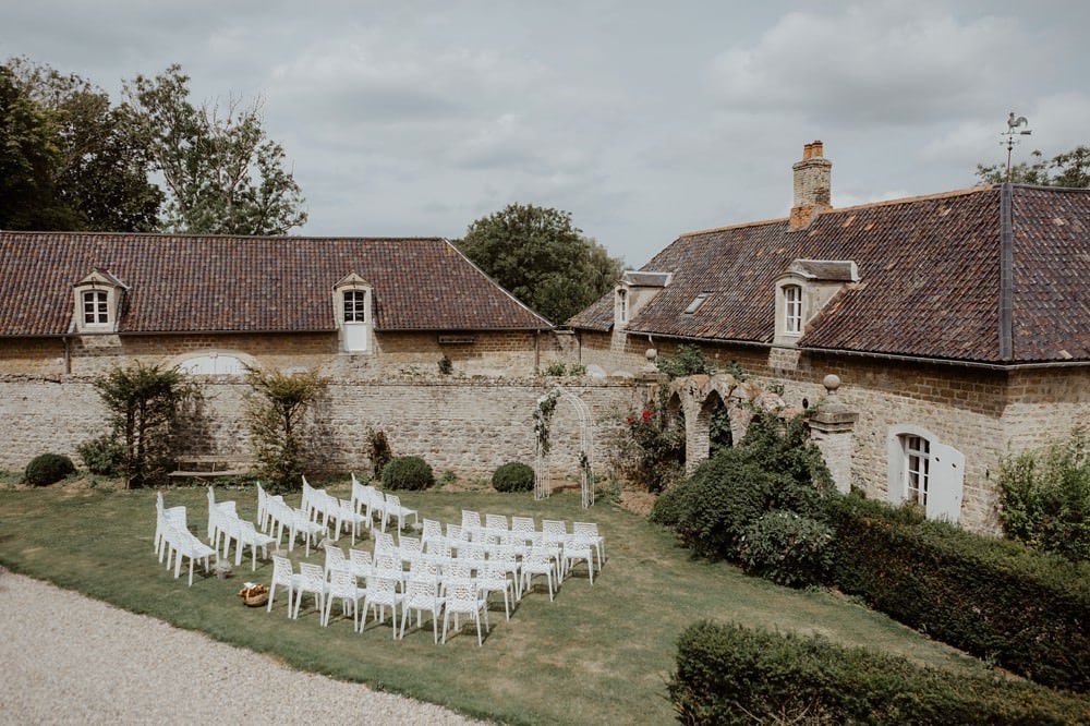 Mariage intime protestant au château du Denacre près de Boulogne sur Mer Côté d'Opale