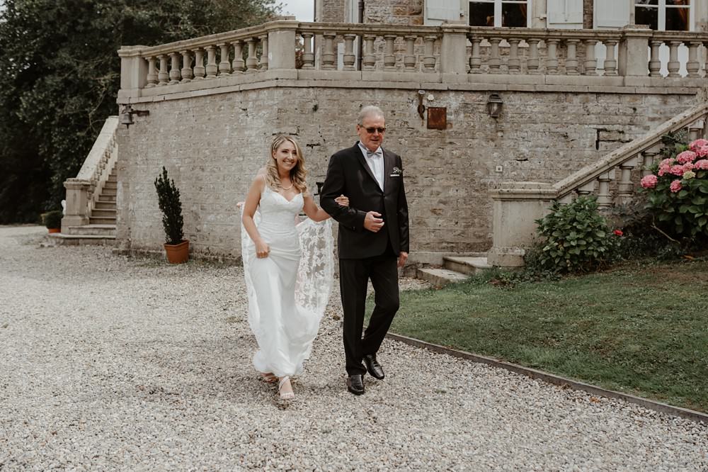 Mariage intime protestant au château du Denacre près de Boulogne sur Mer Côté d'Opale