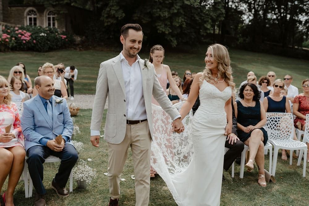 Mariage intime protestant au château du Denacre près de Boulogne sur Mer Côté d'Opale