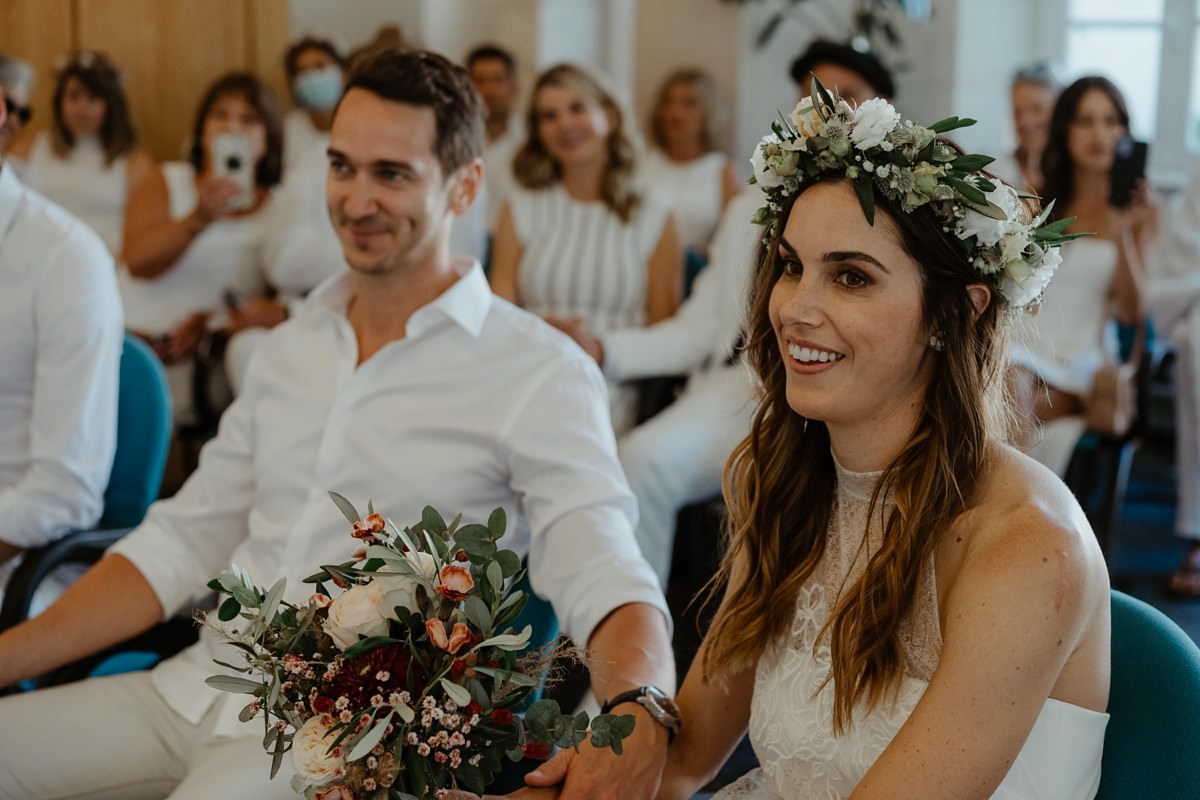 Un mariage laïque boho au fort de la prée sur l'île de ré