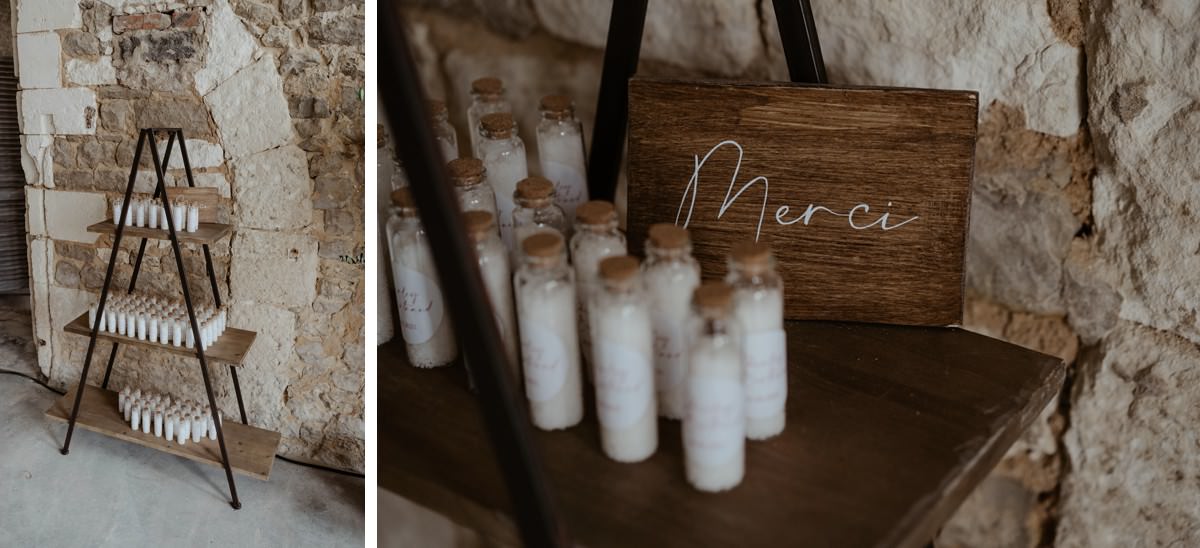 Un mariage laïque boho au fort de la prée sur l'île de ré wedding cadeaux invités fleur de sel