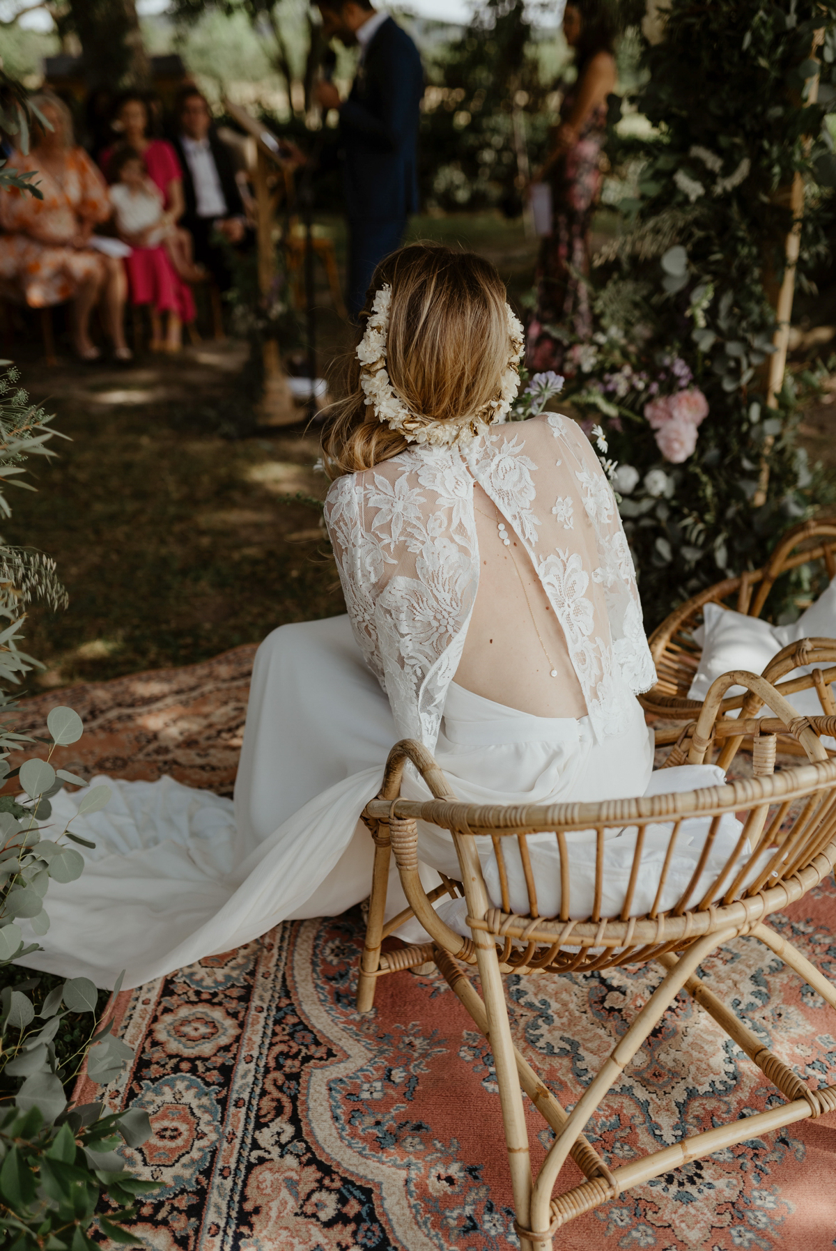 Photographe mariage et vidéaste mariage juif aux Jardins de Coppélia près de Honfleur et Deauville avec cérémonie laïque en extérieur