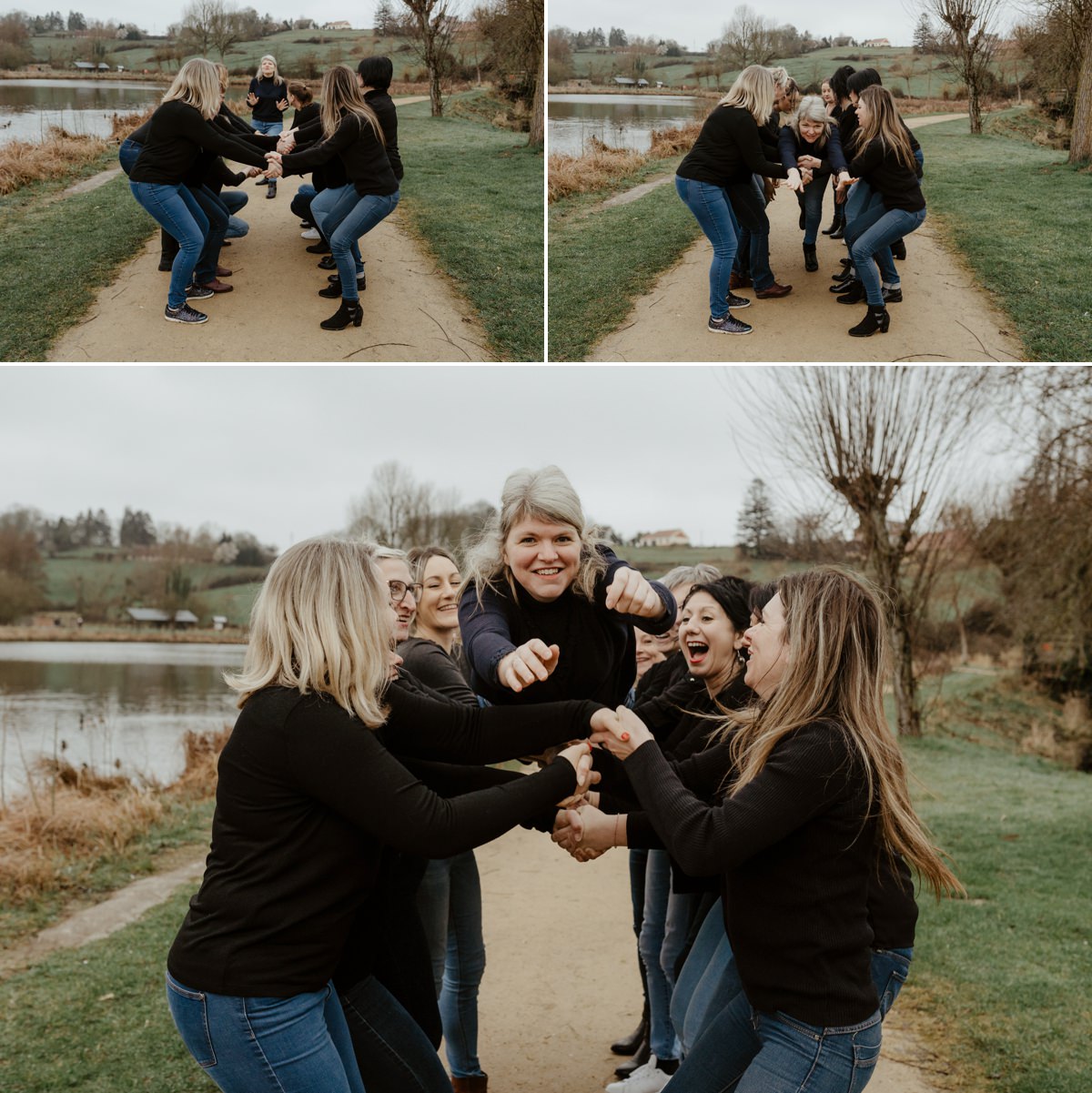 Photographe shooting photo EVJF enterrement de vie de jeune fille à Forges les Eaux en Normandie Seine-Maritime